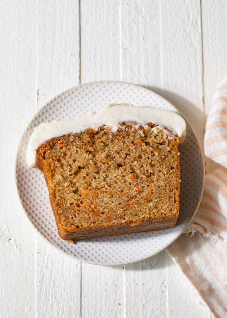 Easy Carrot Cake Loaf With Cream Cheese Frosting Style Sweet