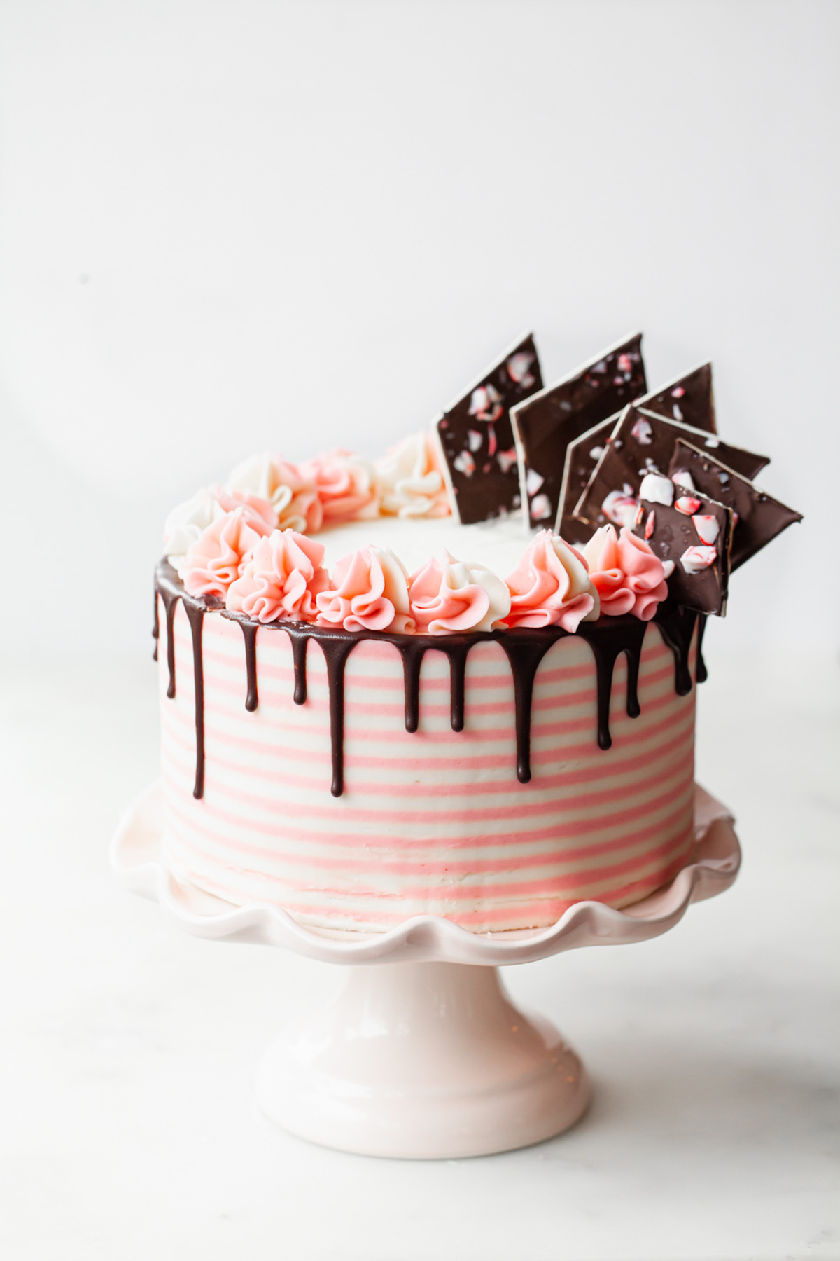 Lovely Heart Shape Chocolate Cake With Pink Roses | Winni.in