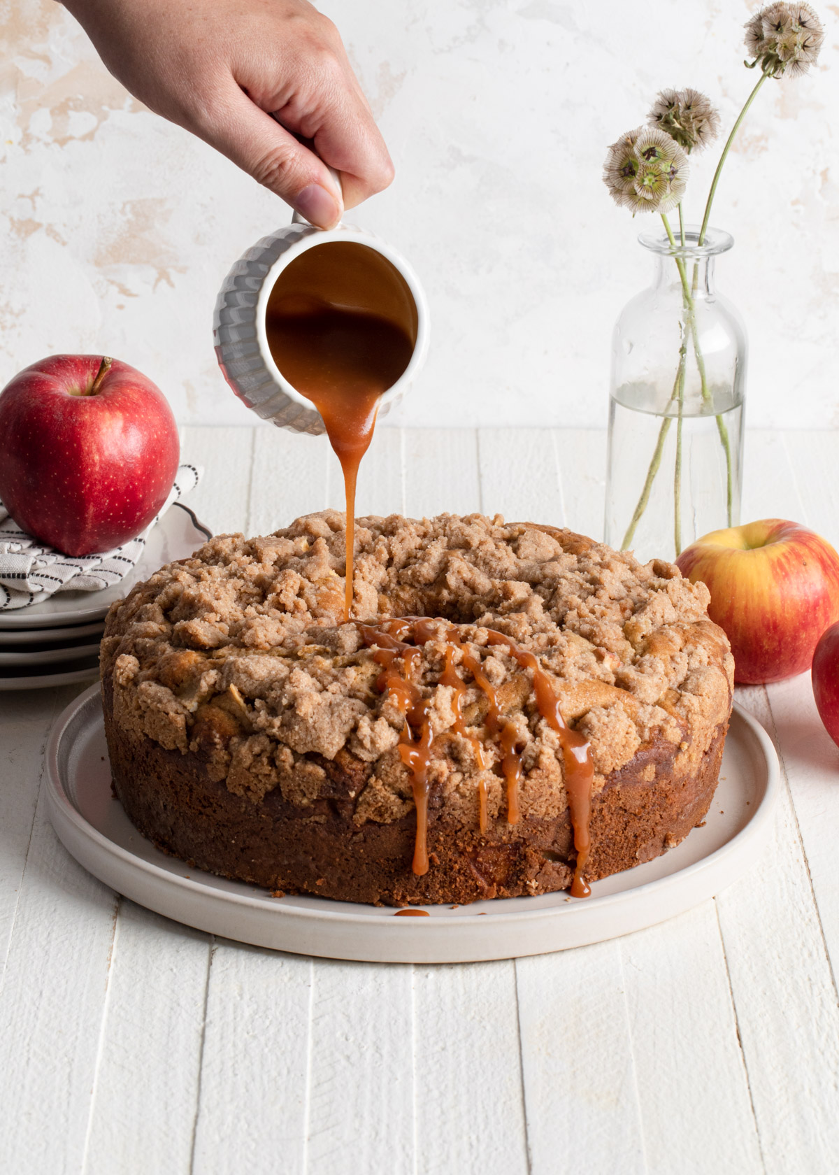 Caramel Apple Pecan Coffee Cake • Sip + Sanity