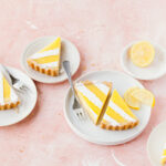 slices of lemon tart with sugar dusted on top