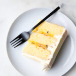 A slice of passionfruit cake