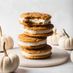 ice cream sandwiches with pumpkin snickerdooles