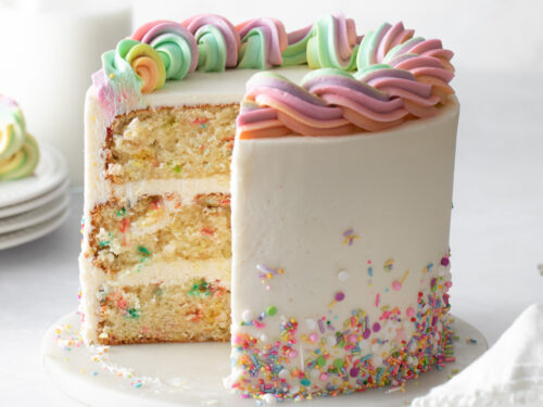 Frosted Funfetti Layer Cake | Love and Olive Oil | Recipe | Desserts,  Cupcake cakes, Cake