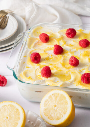 Lemon Icebox Cake with Raspberries - Style Sweet