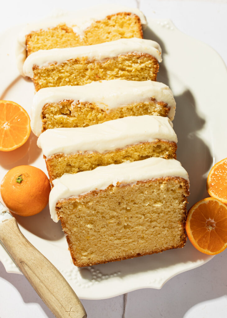 Orange Pound Cake with Vanilla Icing Style Sweet