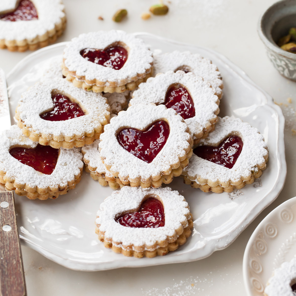 Pistachio Linzer Cookies Style Sweet