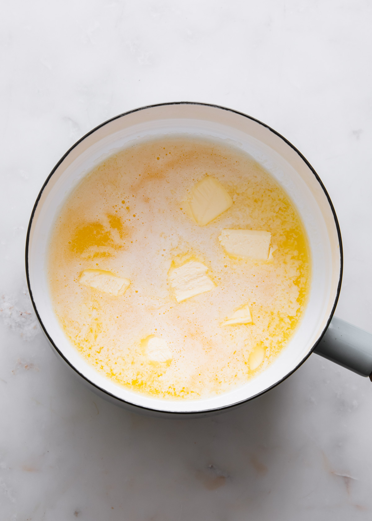 Melting butter in a saucepan