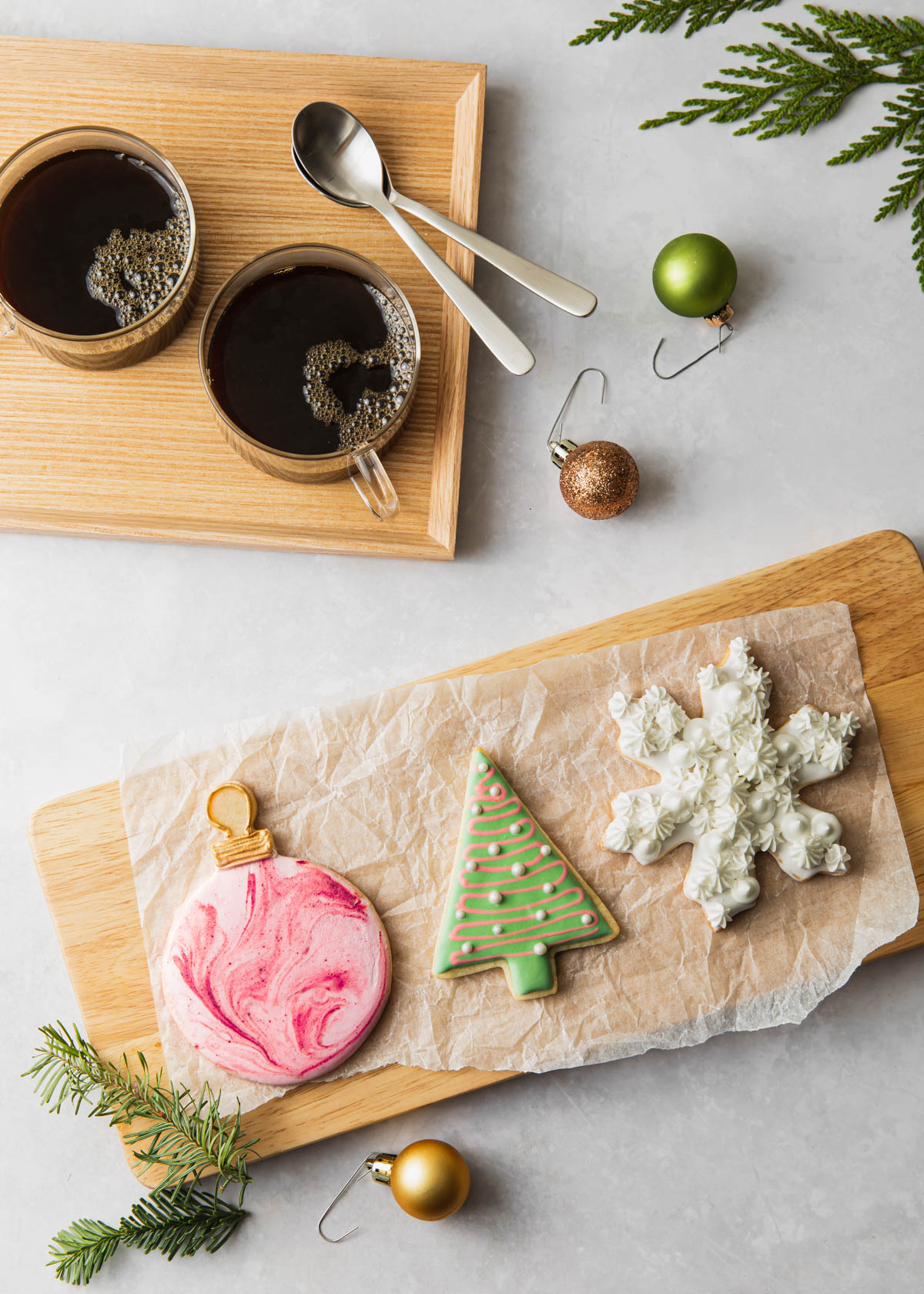 Frosted Christmas cookies made for MUJI