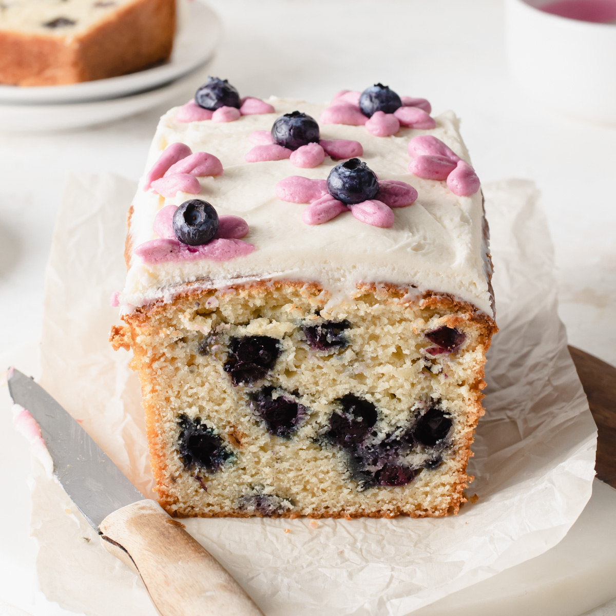 Blueberry lime loaf cake