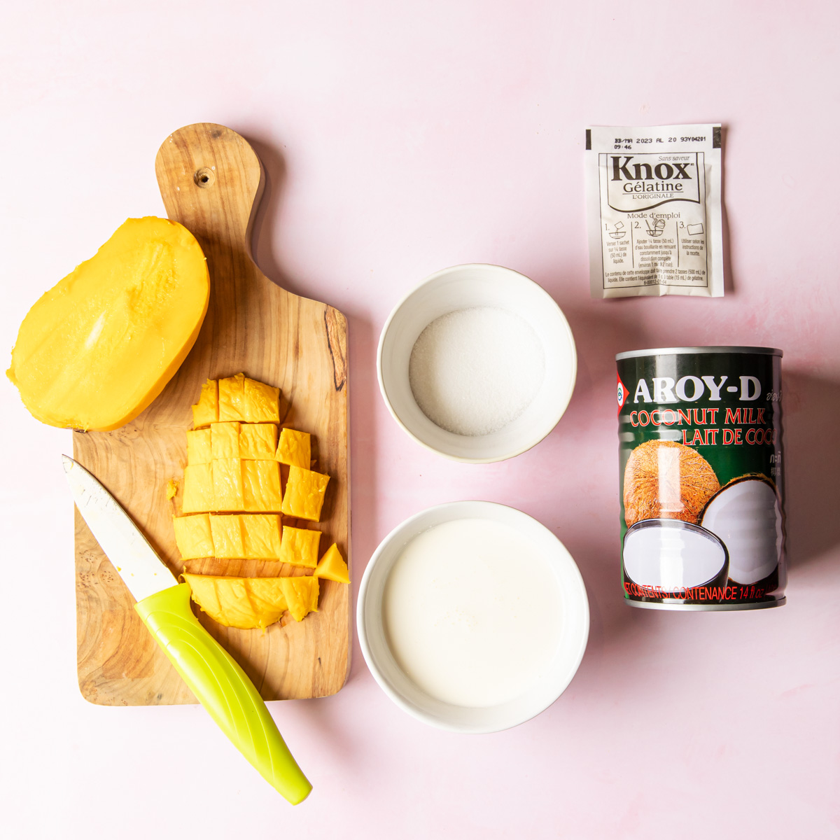 ingredients needed to make mango panna cotta