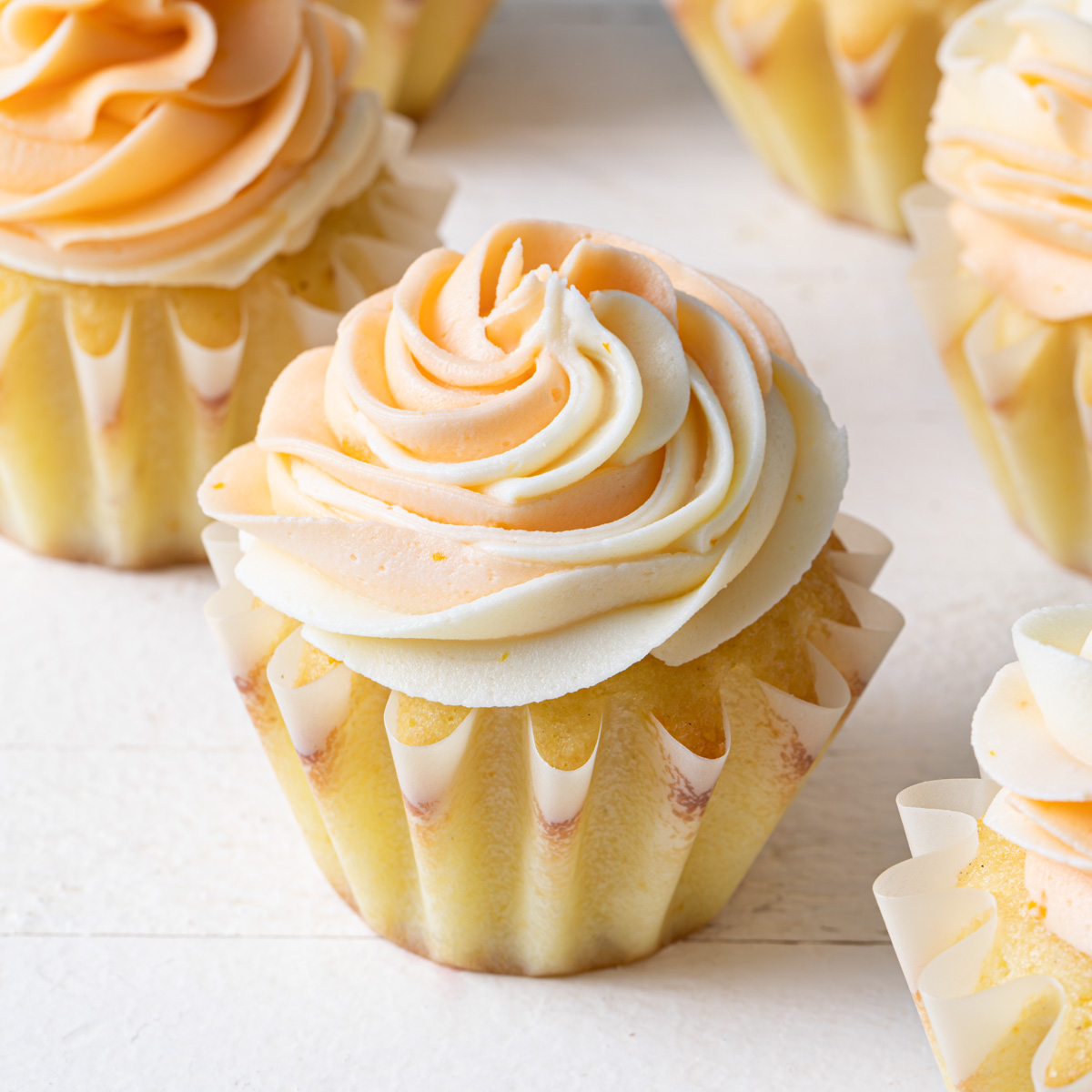 Fluffy Homemade Orange Cupcakes - Style Sweet