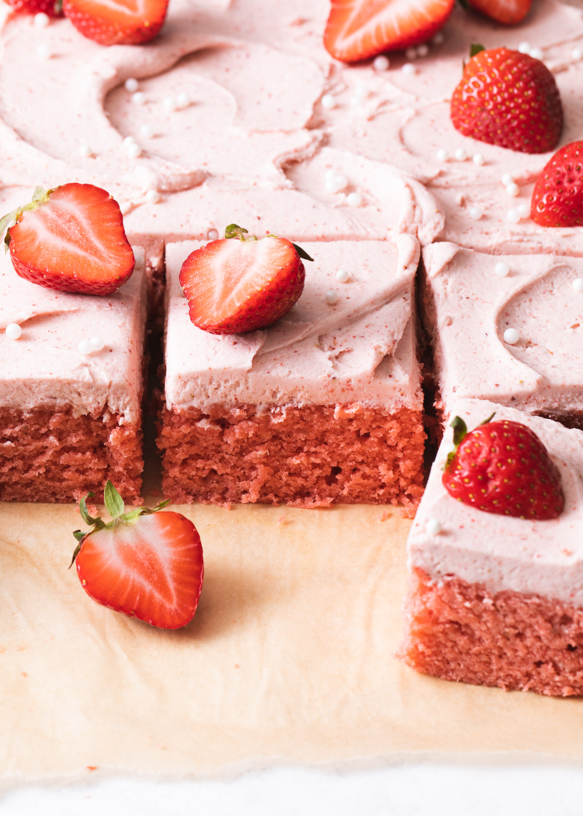 Strawberry Cake (Doctored Cake Mix Recipe) - My Cake School