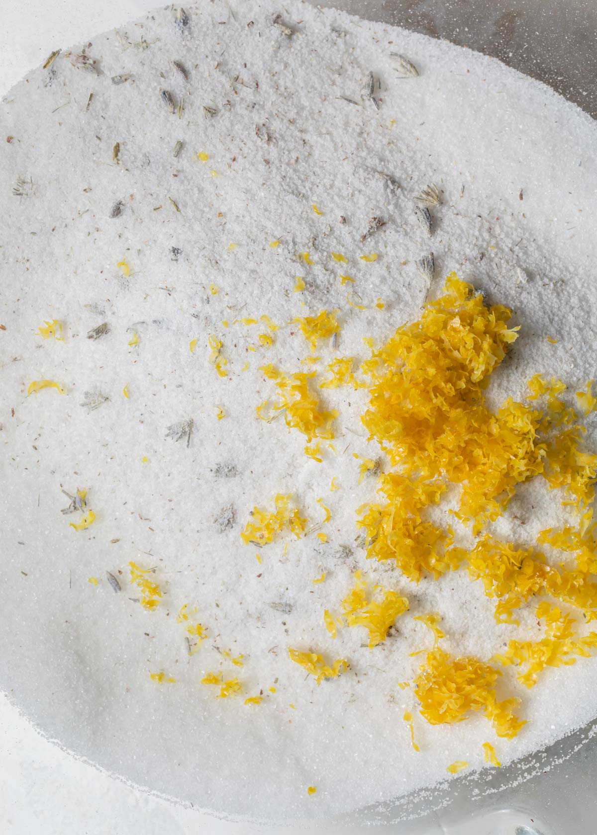 Lavender and lemon zest combined with sugar