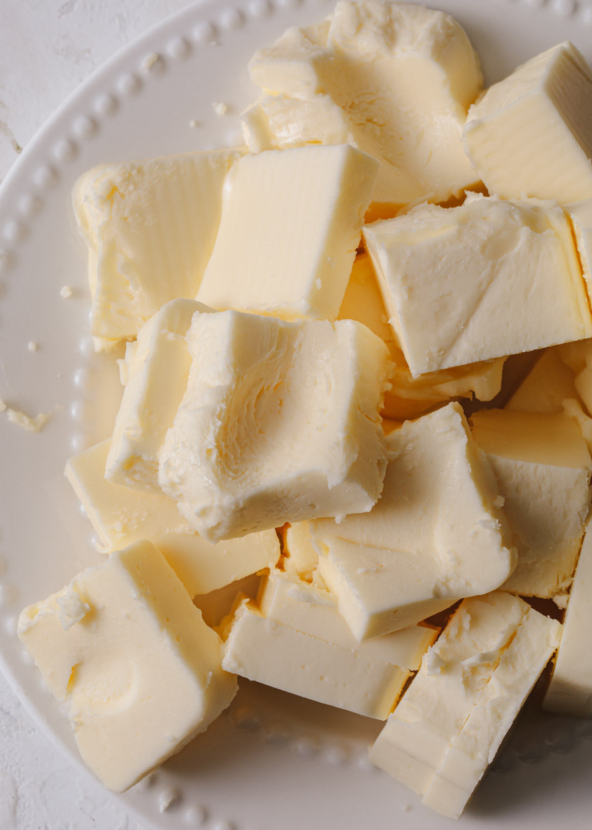 a plate of softened butter